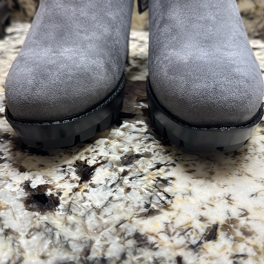 Jabasic High Heel Booties Grey 8.5 - Picture 2 of 8